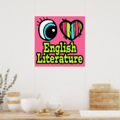 Helder Oog Hart Ik Hou Van Engelse Literatuur Poster (Keuken)