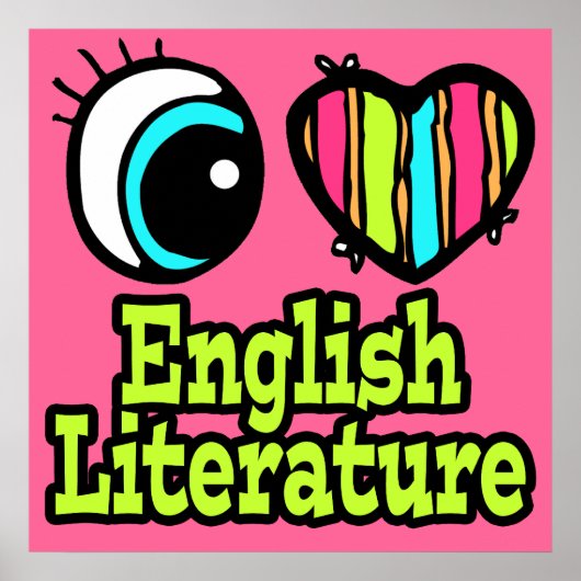 Helder Oog Hart Ik Hou Van Engelse Literatuur Poster (Voorkant)