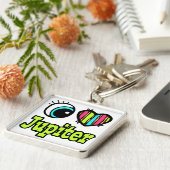 Helder Oog Hart Ik Hou Van Jupiter Sleutelhanger (Zijkant)