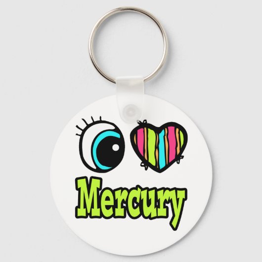 Helder Oog Hart Ik Hou Van Mercurius Sleutelhanger (Voorkant)