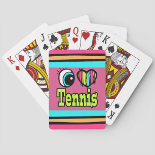Helder Oog Hart Ik Hou Van Tennis Speelkaarten