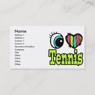 Helder Oog Hart Ik Hou Van Tennis Visitekaartje