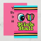 Helder Oog Hart Ik Hou Van Trap Bal Kaart (Voorkant / Achterkant)