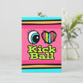 Helder Oog Hart Ik Hou Van Trap Bal Kaart (Staand voorkant)