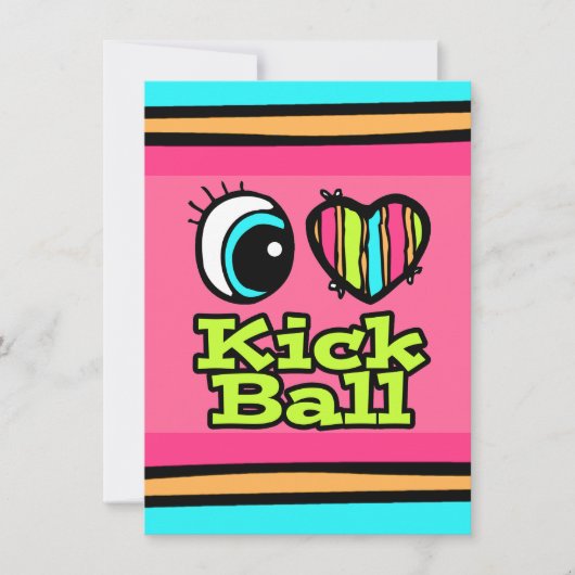 Helder Oog Hart Ik Hou Van Trap Bal Kaart (Voorkant)
