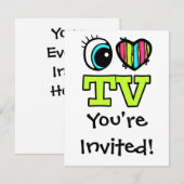 Helder Oog Hart Ik Hou Van TV Kaart (Voorkant / Achterkant)