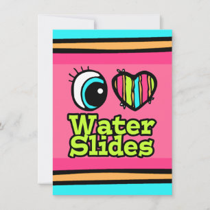 Helder Oog Hart Ik Hou Van Water Glijbanen Kaart