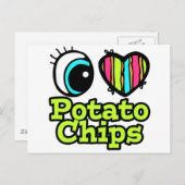 Helder ooghart I hou van aardappelchips Briefkaart (Voorkant / Achterkant)
