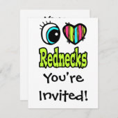 Helder ooghart I Love Rednecks Kaart (Voorkant / Achterkant)