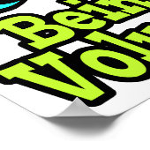 Helder ooghart Ik hou ervan vrijwilliger te zijn Poster (Hoek)