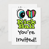 Helder ooghart Ik hou van blokbal Kaart (Voorkant / Achterkant)