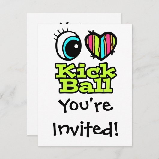 Helder ooghart Ik hou van blokbal Kaart (Voorkant / Achterkant)