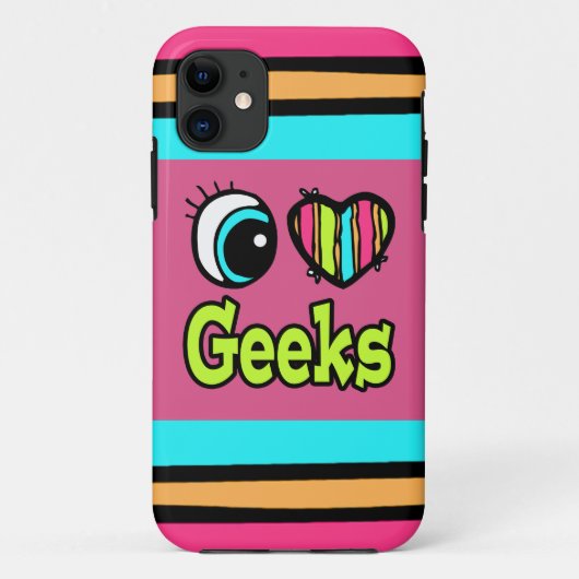 Helder ooghart Ik hou van geeks Case-Mate iPhone Case (Achterkant)