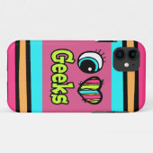 Helder ooghart Ik hou van geeks Case-Mate iPhone Case (Achterkant (horizontaal))