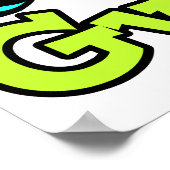 Helder ooghart Ik hou van gym Poster (Hoek)