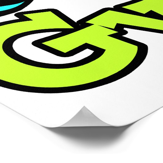 Helder ooghart Ik hou van gym Poster (Hoek)