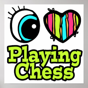 Helder ooghart Ik hou van het spelen van kaas Poster