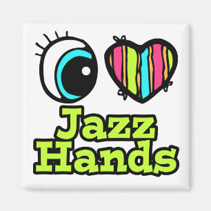 Helder ooghart Ik hou van Jazz Hands Magneet