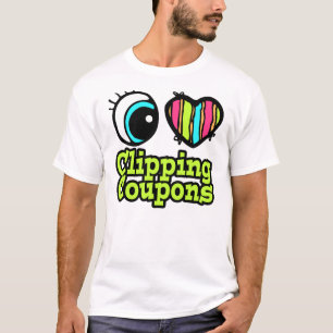 Helder ooghart Ik hou van knipende coupons T-shirt