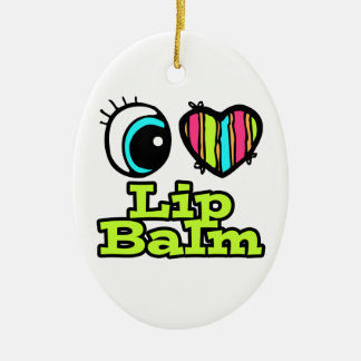 Helder ooghart Ik hou van lip Balm Keramisch Ornament