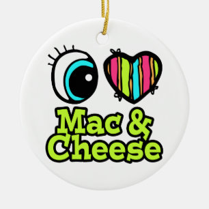 Helder ooghart Ik hou van Mac en kaas Keramisch Ornament