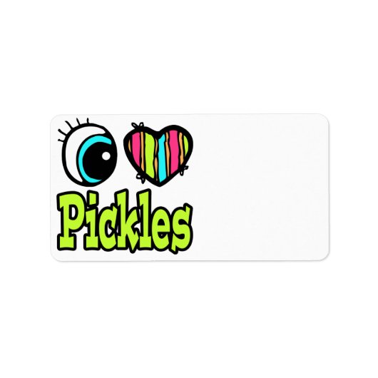 Helder ooghart Ik hou van Pickles Etiket (Voorkant)