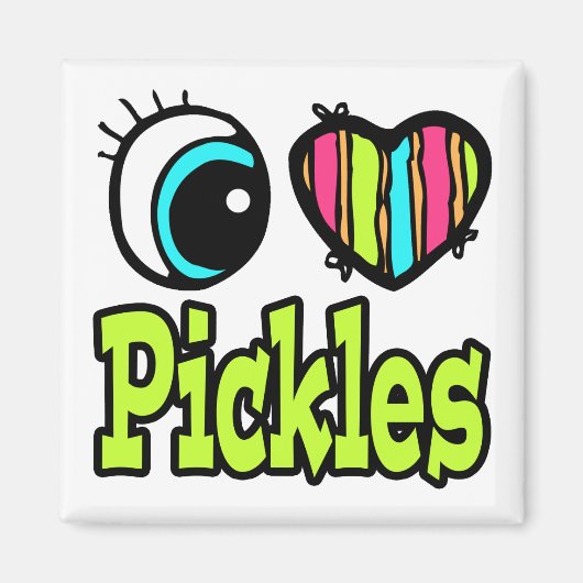 Helder ooghart Ik hou van Pickles Magneet (Voorkant)