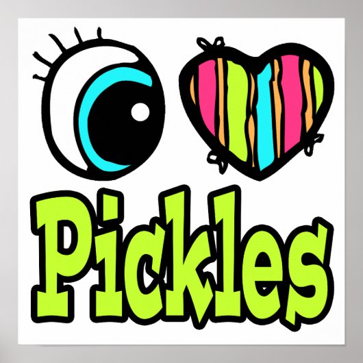 Helder ooghart Ik hou van Pickles Poster (Voorkant)