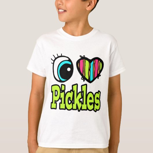 Helder ooghart Ik hou van Pickles T-shirt (Voorkant)
