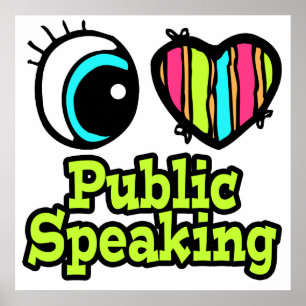 Helder ooghart Ik hou van publieke spraak Poster