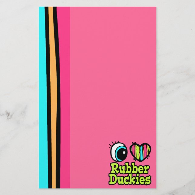 Helder ooghart Ik hou van Ruber Duckies (Voorkant)