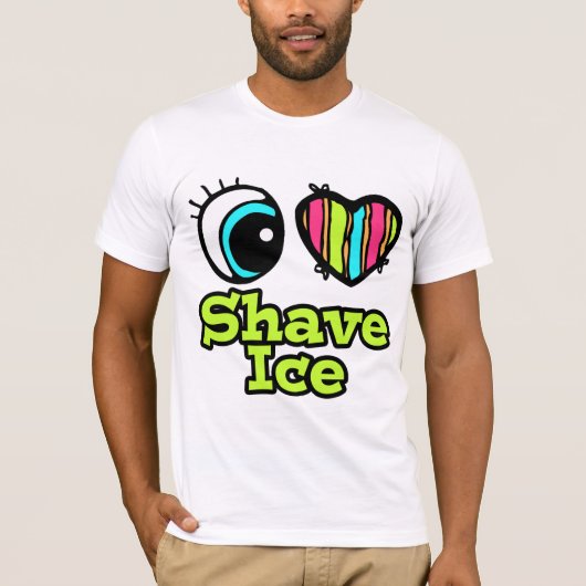 Helder ooghart Ik hou van snaarijs T-shirt (Voorkant)
