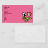 Helder ooghart Ik hou van snaarijs Visitekaartje (Voorkant / Achterkant)