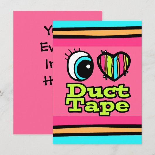 Helder ooghart Ik hou van tapes Kaart (Voorkant / Achterkant)