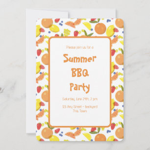 Helder opgewekte Risograph Fruitfeest Kaart