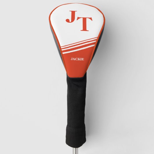 Helder Oranje Aangepast Golfheadcover (Voorkant)