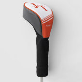 Helder Oranje Aangepast Golfheadcover (Schuin)