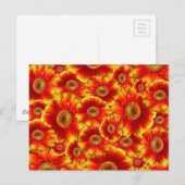 Helder Oranje Bloemen Briefkaart (Voorkant / Achterkant)