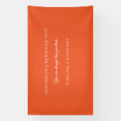Helder Oranje Effenhout Achtergrond Spandoek (Verticaal)