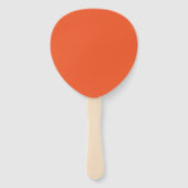 Helder Oranje Effenhoutdiggrond  Handwaaier (Achterkant)