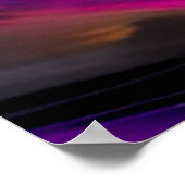 Helder Oranje en roze Abstracte wandkunst Poster (Hoek)