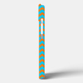 Helder oranje en turquoise zigzagpatroon Case-Mate iPhone case (Achterkant / Links)