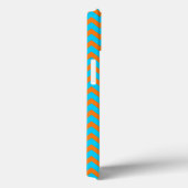 Helder oranje en turquoise zigzagpatroon Case-Mate iPhone case (Achterkant / Rechts)