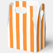 Helder oranje en wit gestreepte Halloween  Bedankdoosjes (Open)
