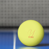 Helder oranje geborduurde pingpongbal (Net)