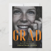 Helder Oranje Geel Middelbare School Klasse Aankondiging (Voorkant)