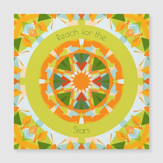 Helder Oranje Groen Bereik voor de Sterren Motivat (Voorkant)