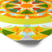 Helder Oranje groen glans Bright Star Baby kwekeri Poster (Hoek)