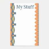 Helder Oranje Harten En Golven Post-it® Notes (Voorkant)