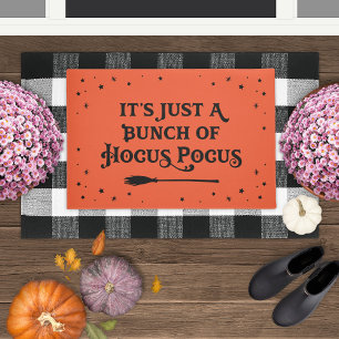 Helder Oranje Hocus Pocus Heksenbezem Halloween Deurmat